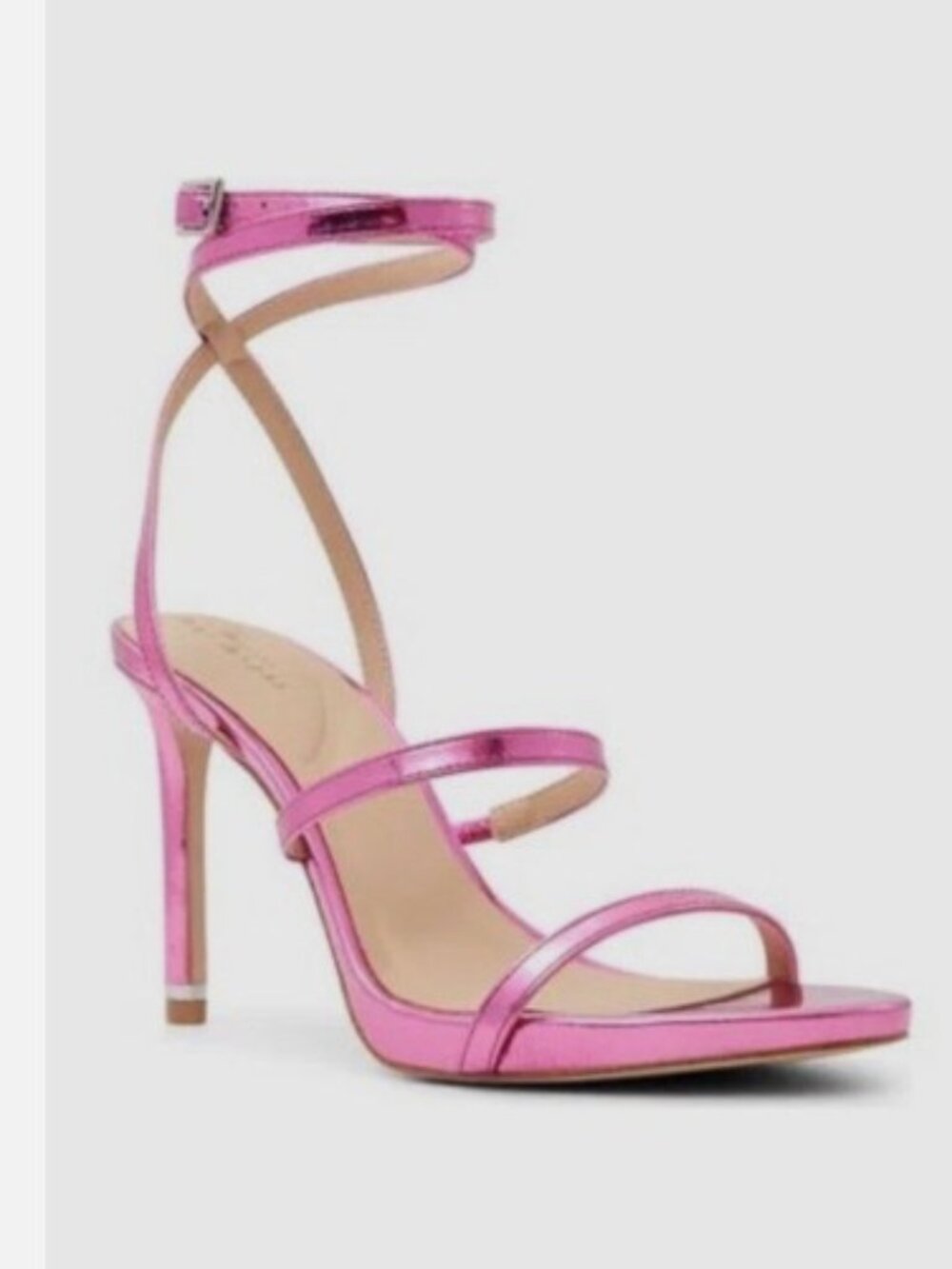 Ted Baker Hot Pink Sophia Metallic Strappy Heel NWOB size 7